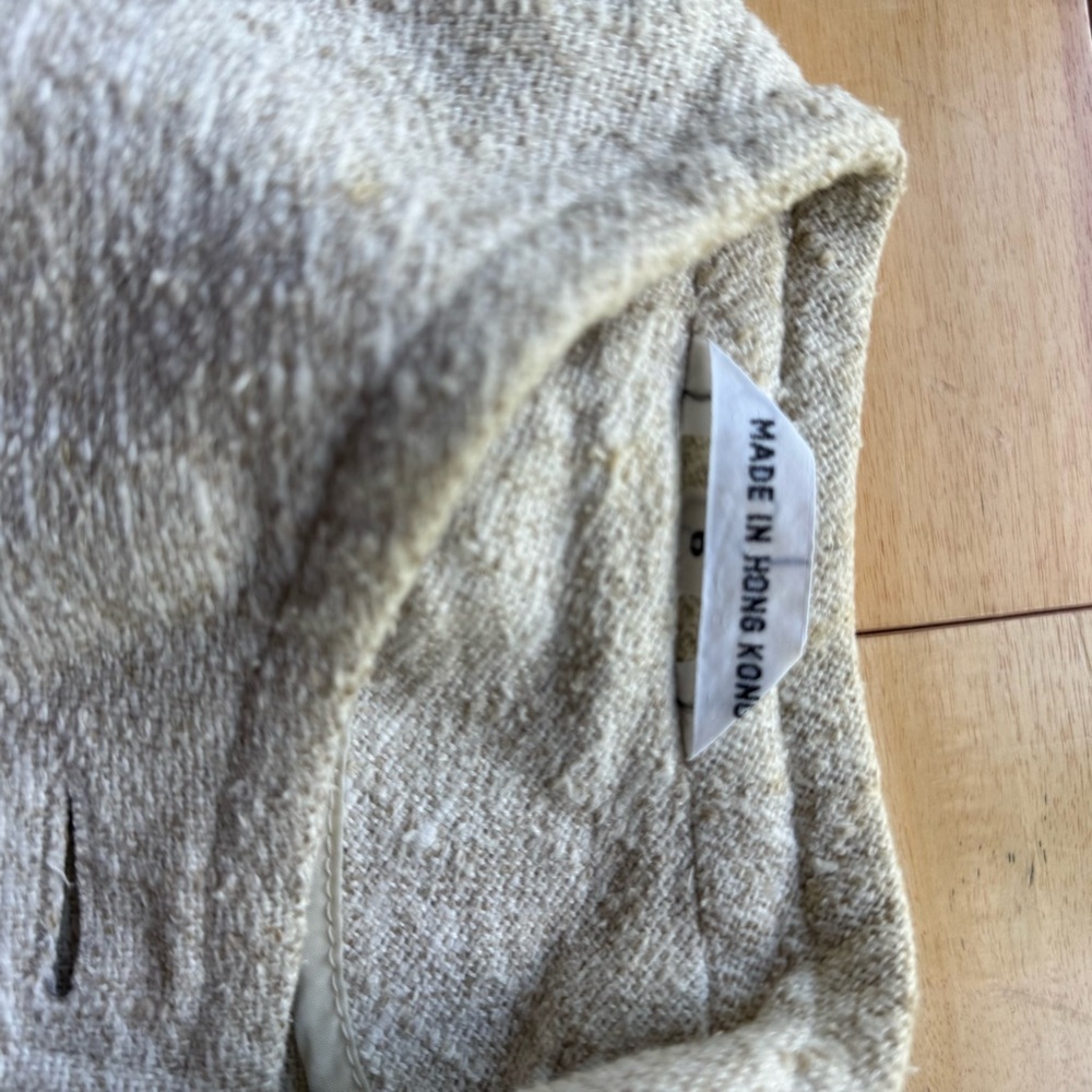 Vintage Gallery‎ Cream Textured Coat made in Hong Kong - Picture 8 of 9